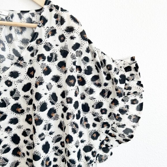 NWT Kate Landry Animal Print Midi Patio Lounge Dress Mumu Sz L - Picture 2 of 10